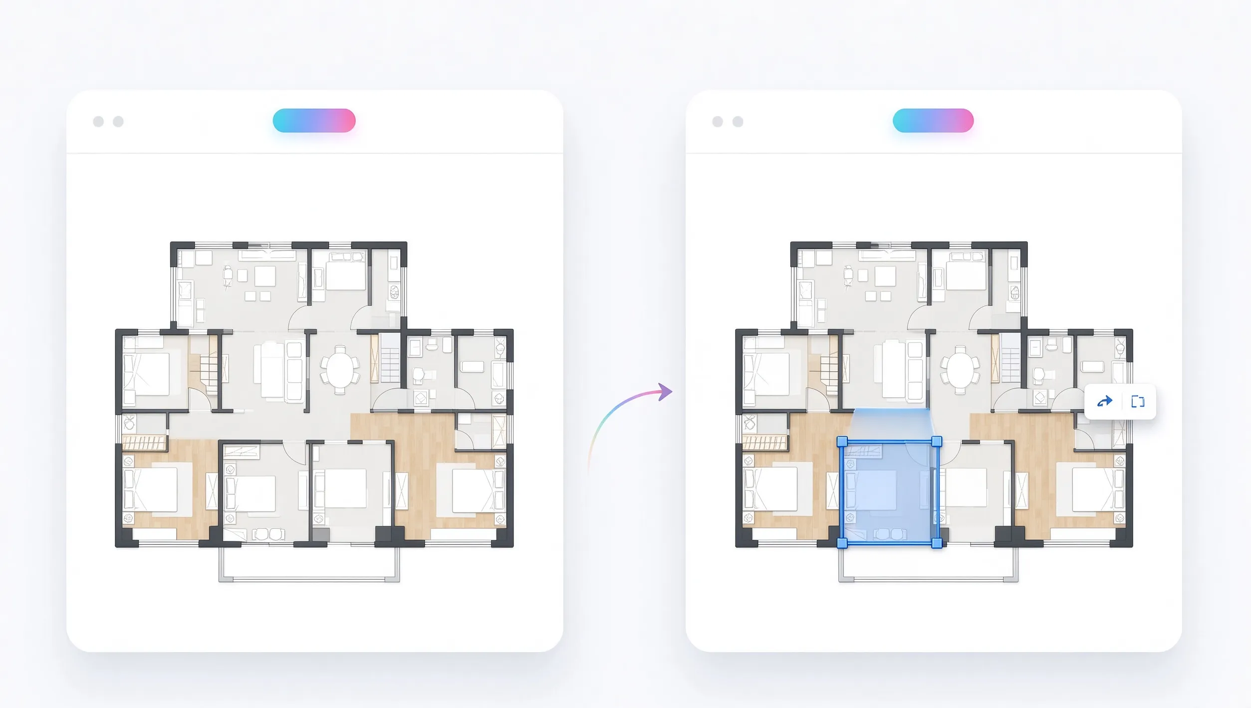 Get a readable 2D floor plan to work from