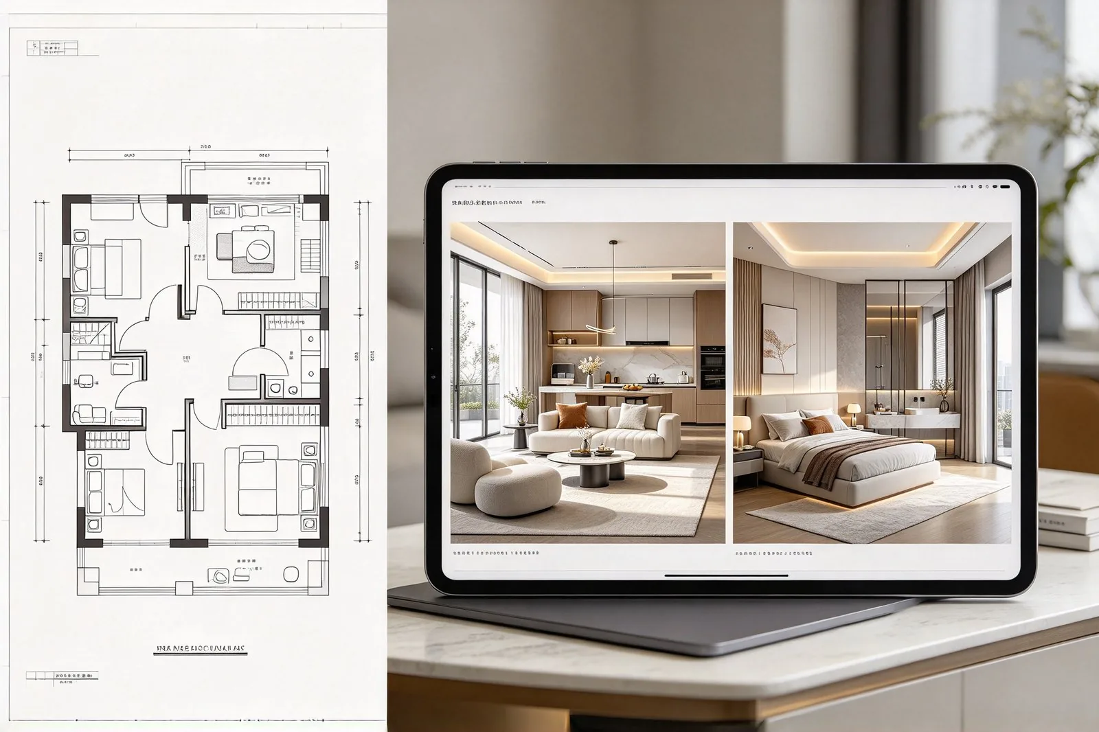 Appartamento con camere private, soggiorno aperto e balcone