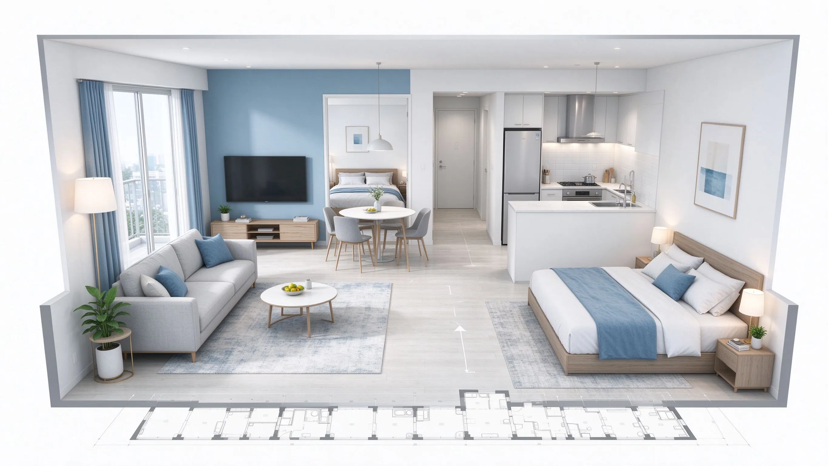 Use 3D to understand rooms, circulation, and furniture