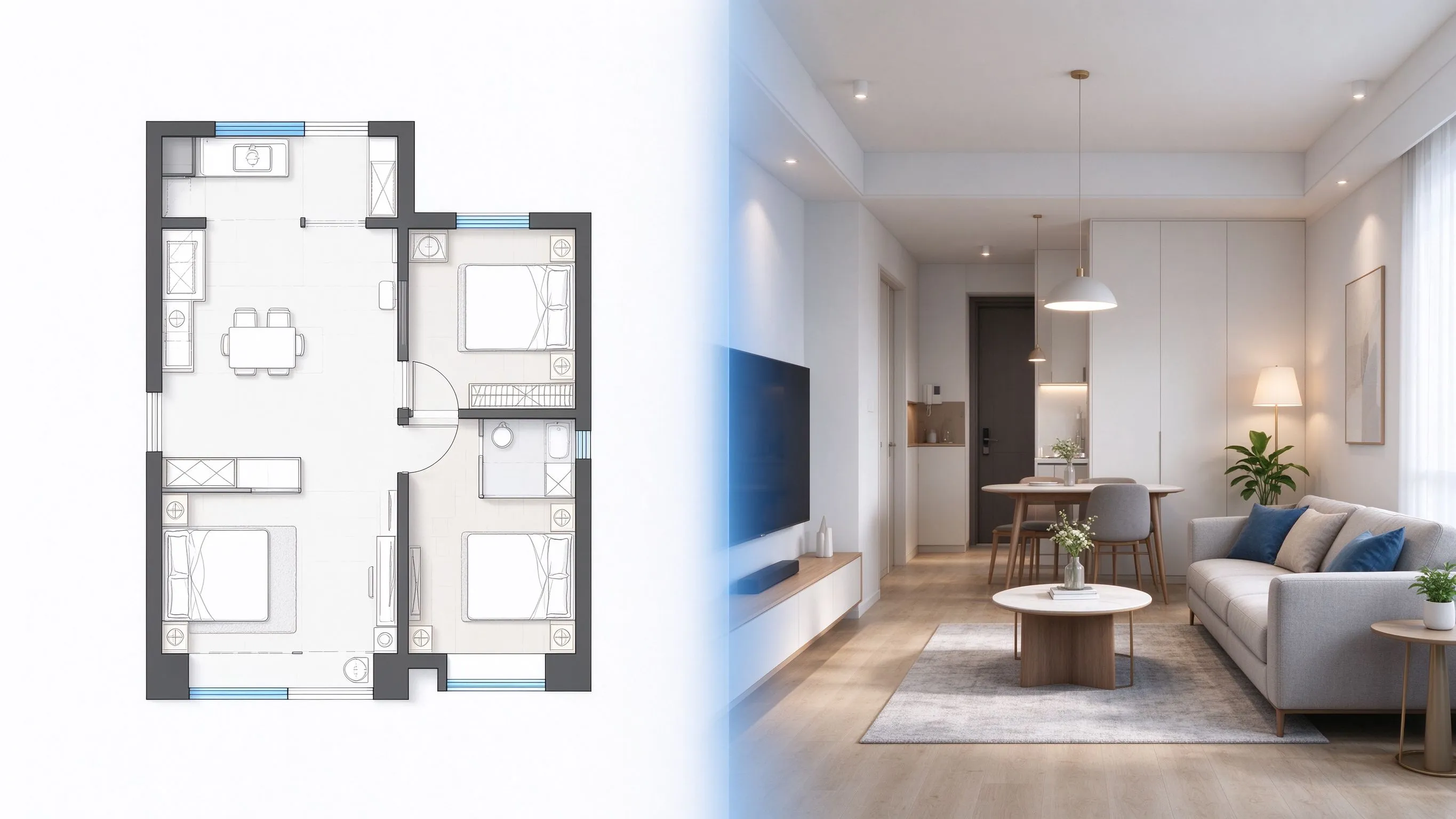 Move from a 2D plan to one clear 3D result
