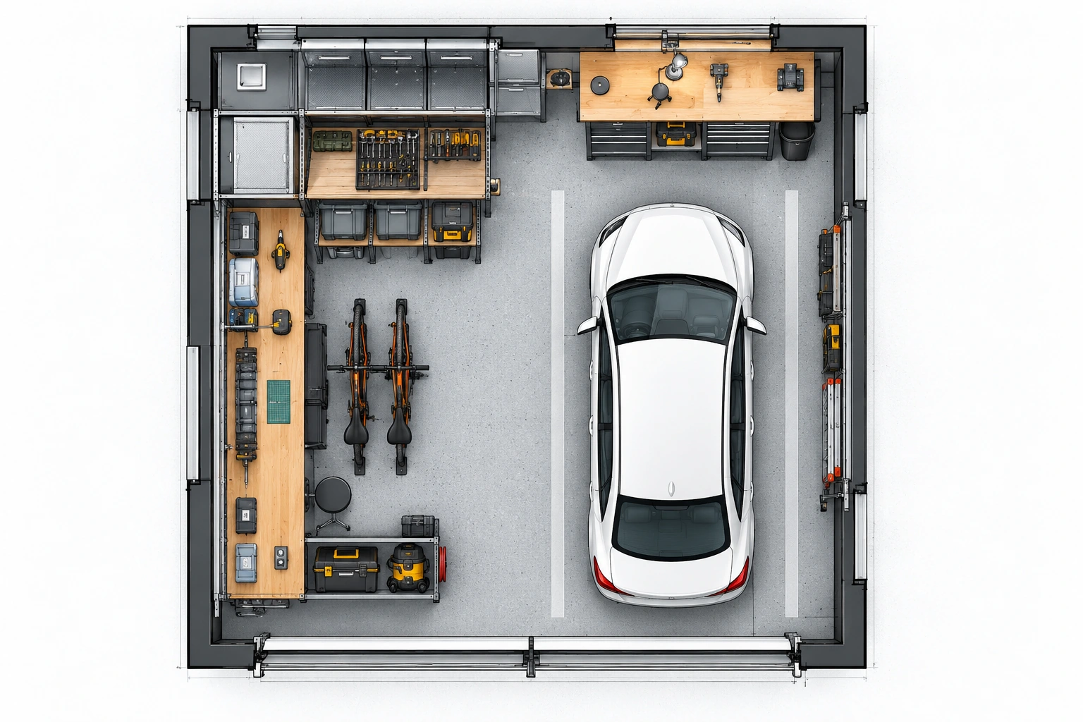 Garage with Storage