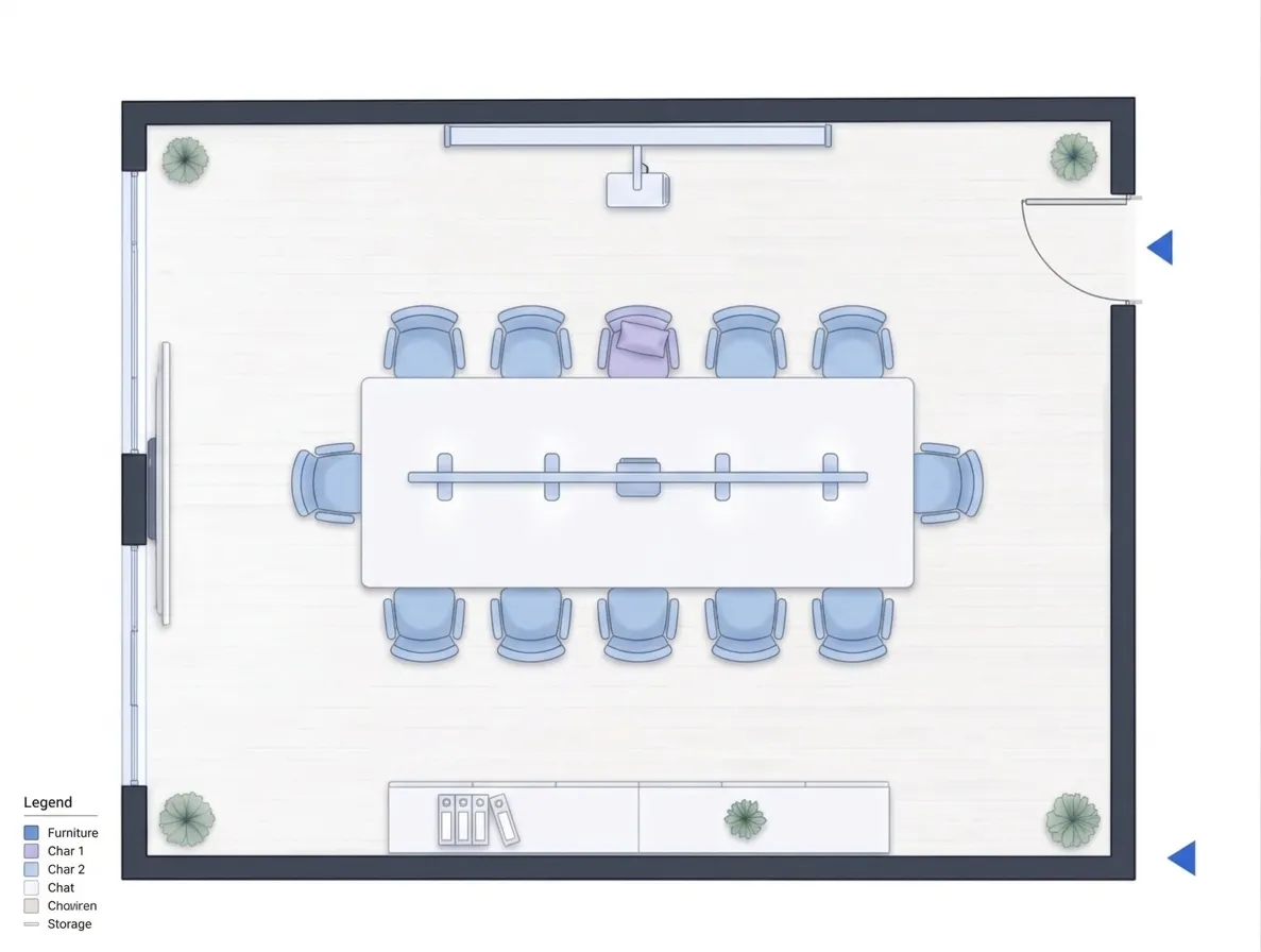 Use the generated office layout as a starting point