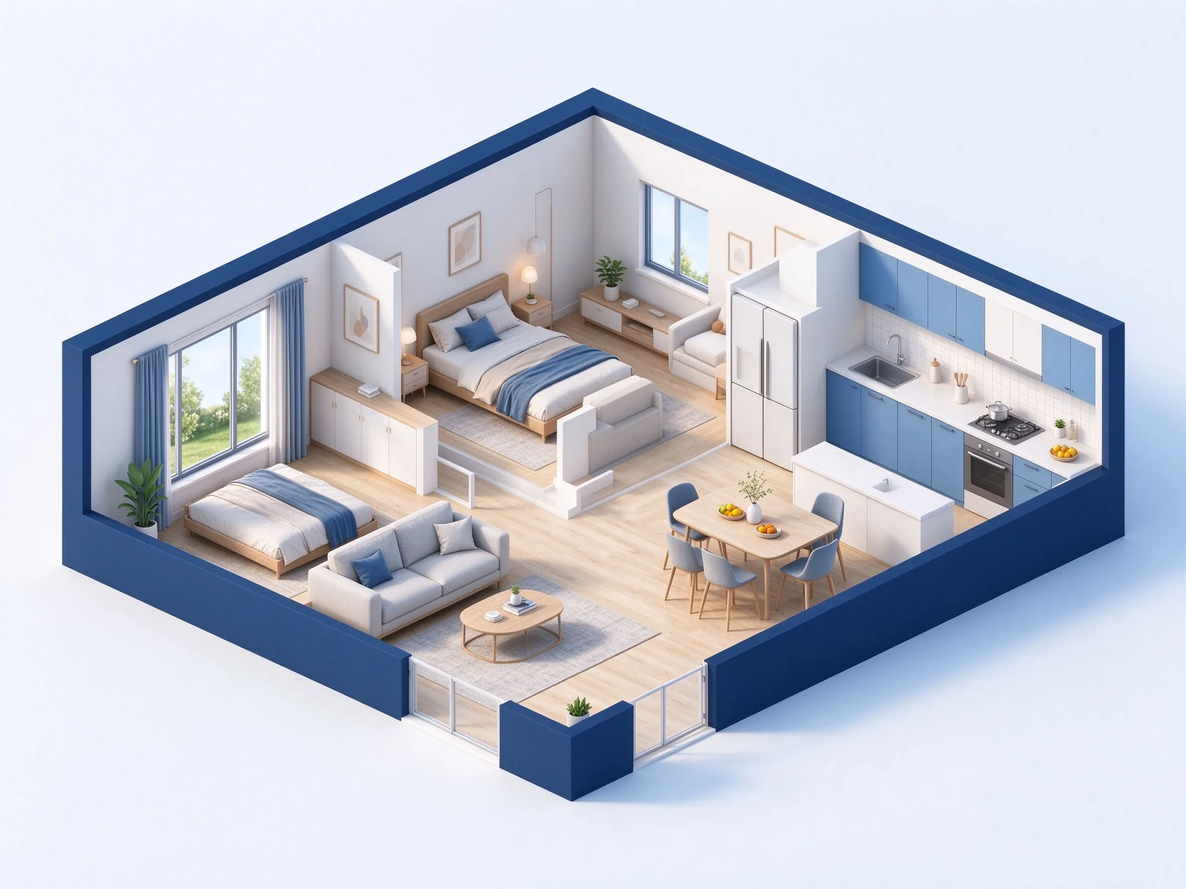 Skizze eines Familienhauses