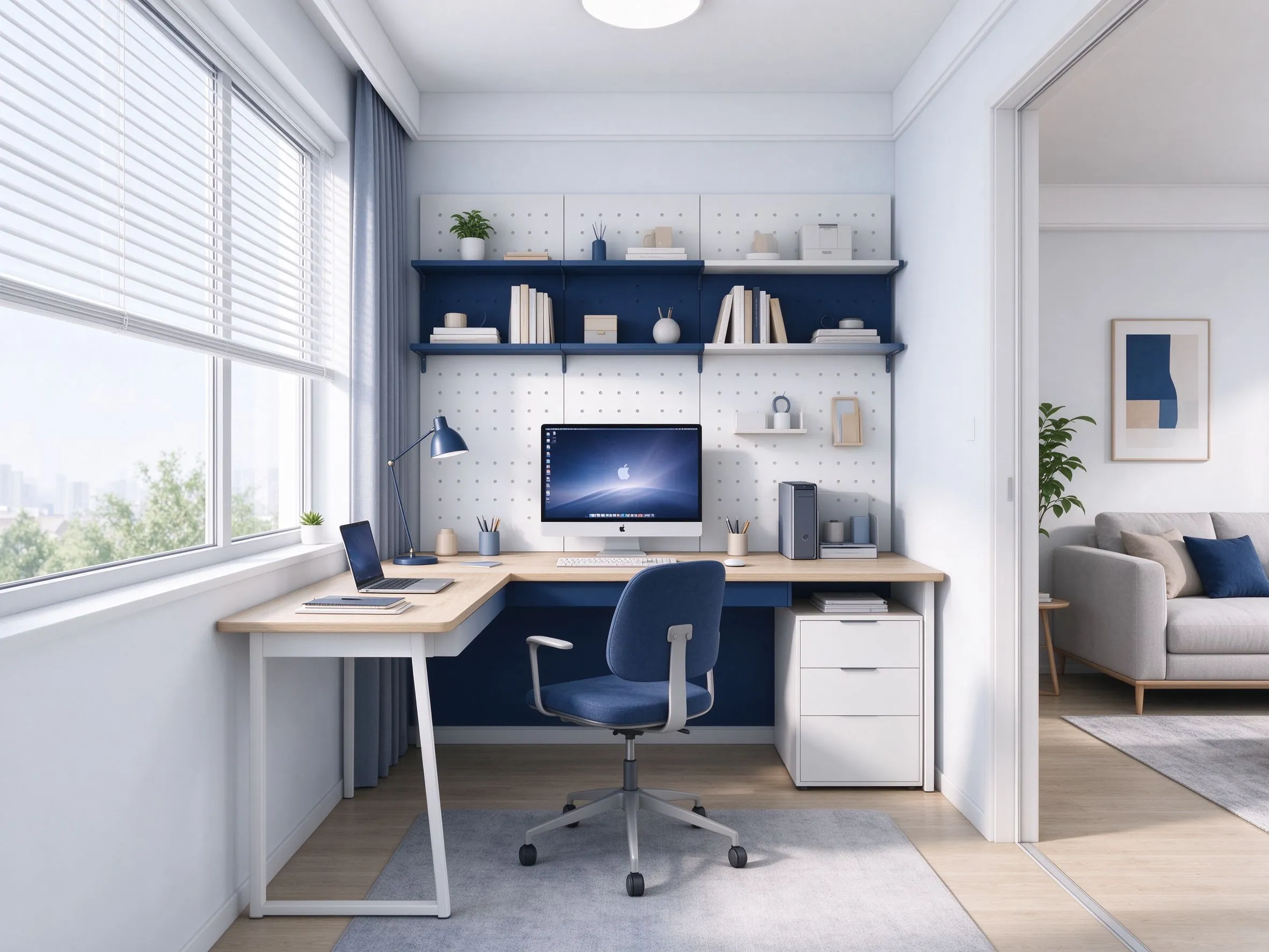 Skizze mit Arbeitszimmer