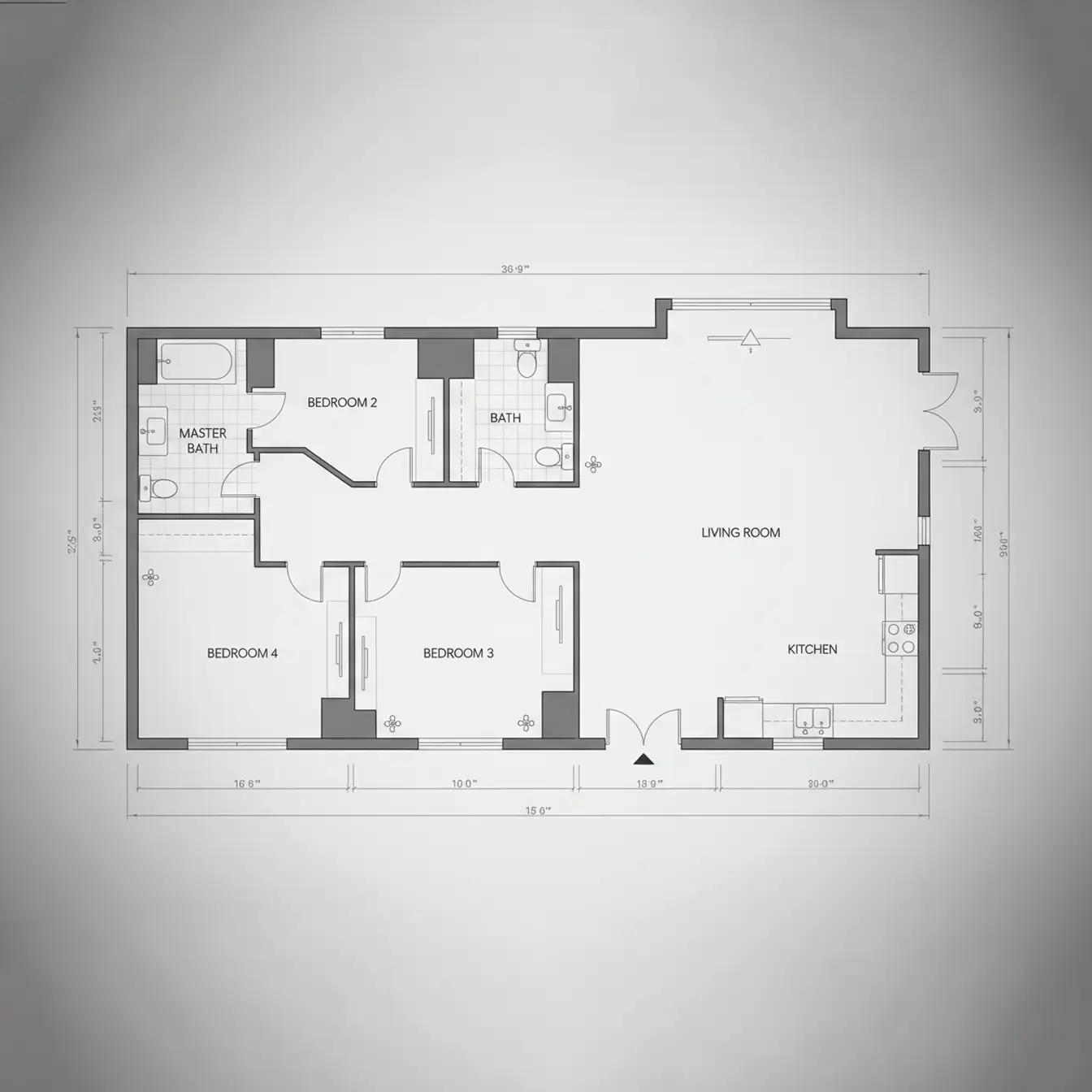 Technischer 2D-Plan
